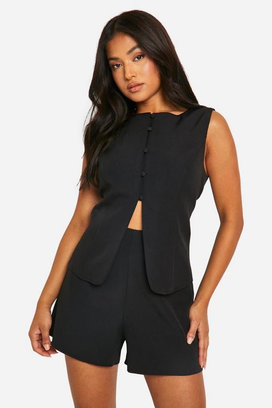 Petite Tailored Waistcoat by BOOHOO