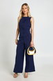 Petite Waistcoat Wide Leg Jumpsuit by BOOHOO