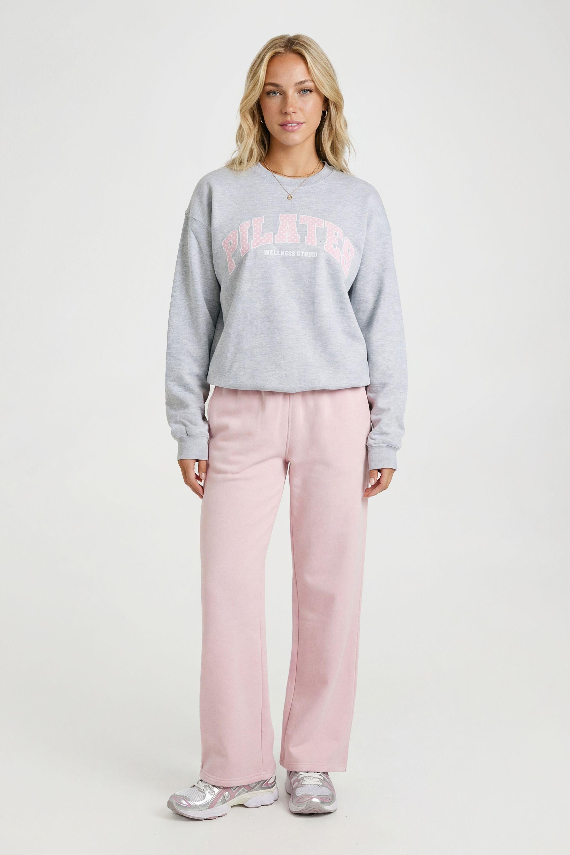 Pilates Polka Dot Printed Oversized Sweatshirt by BOOHOO