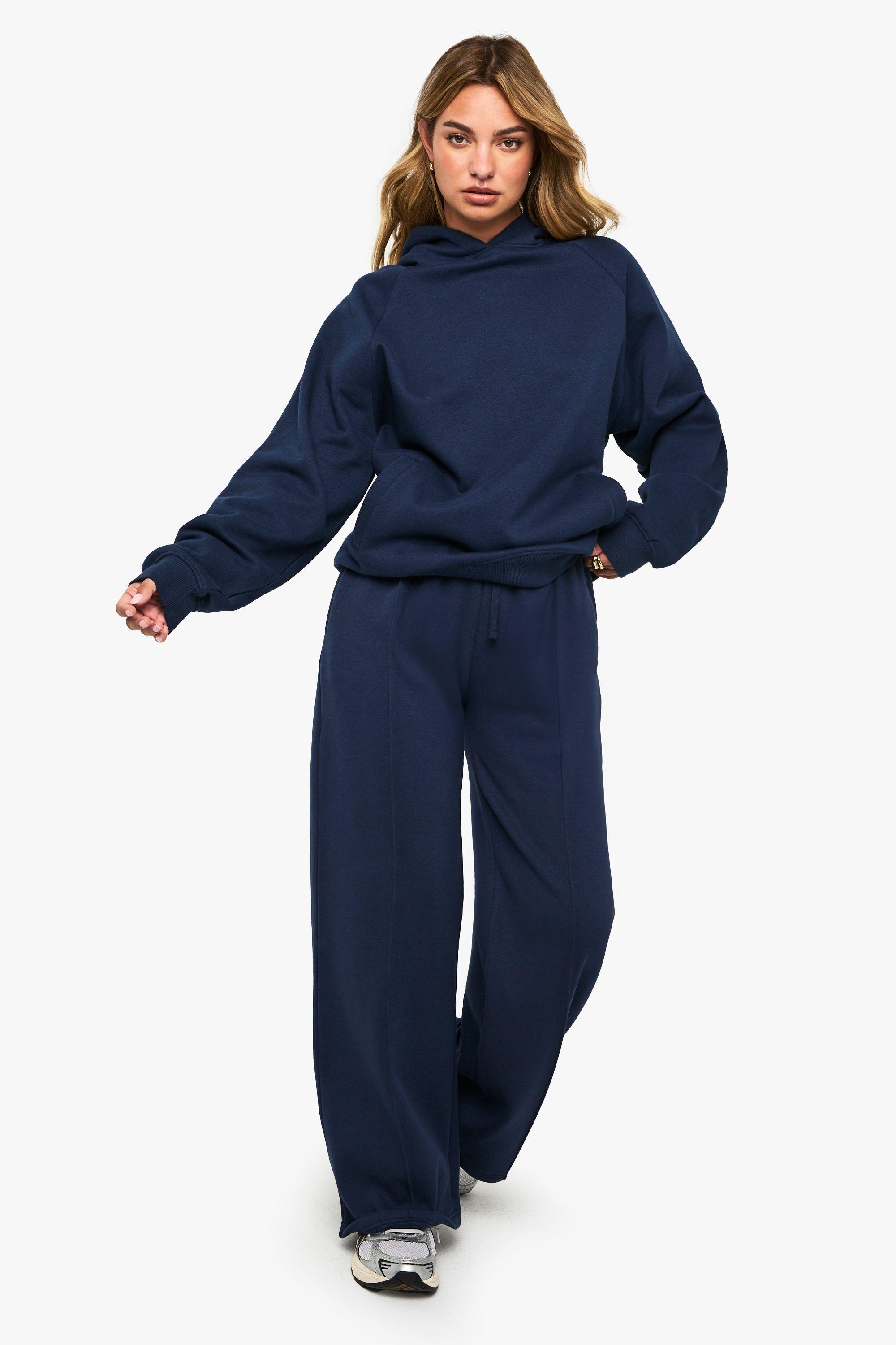Pintuck Detail Deep Waistband Wide Leg Jogger by BOOHOO