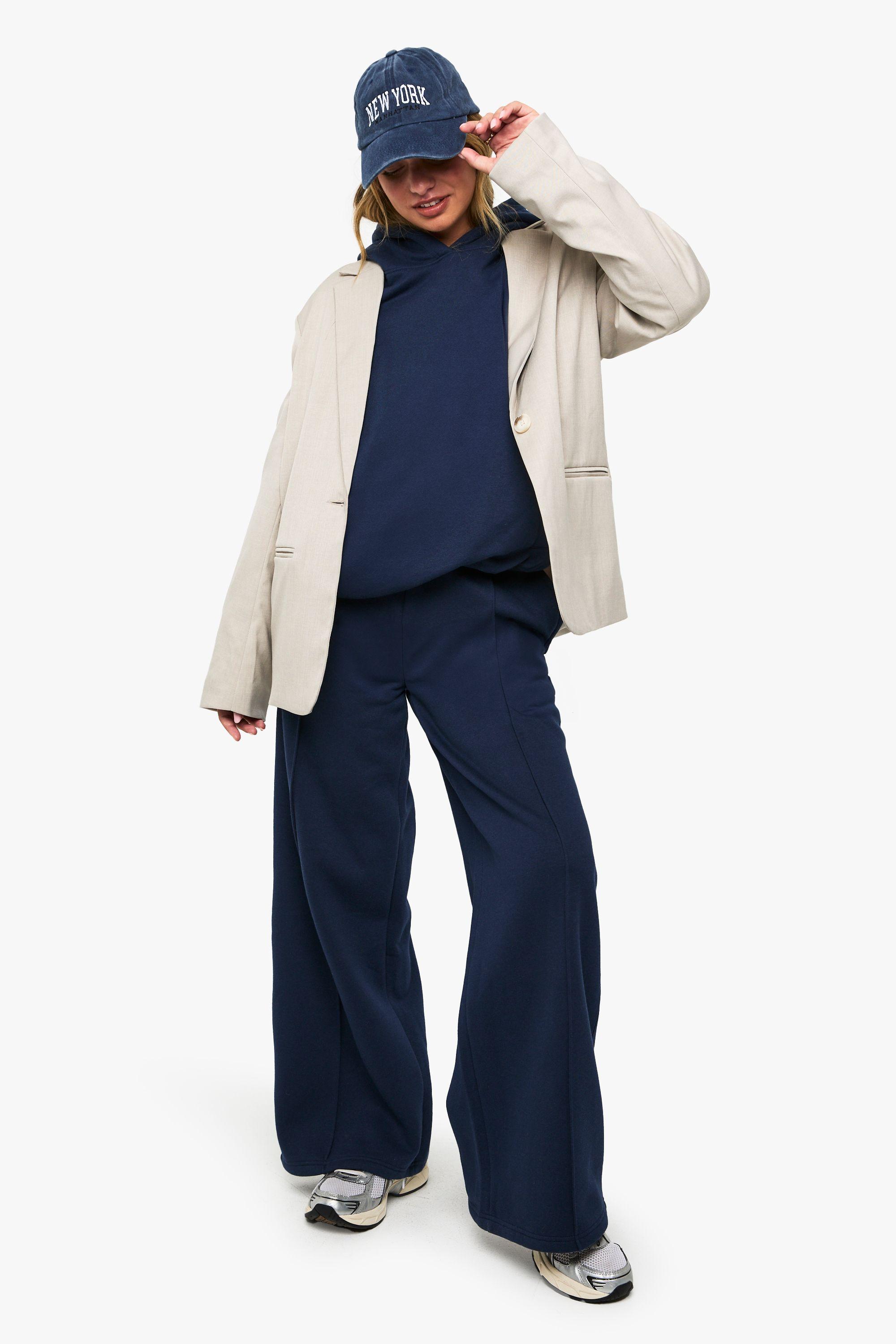 Pintuck Detail Straight Leg Jogger by BOOHOO