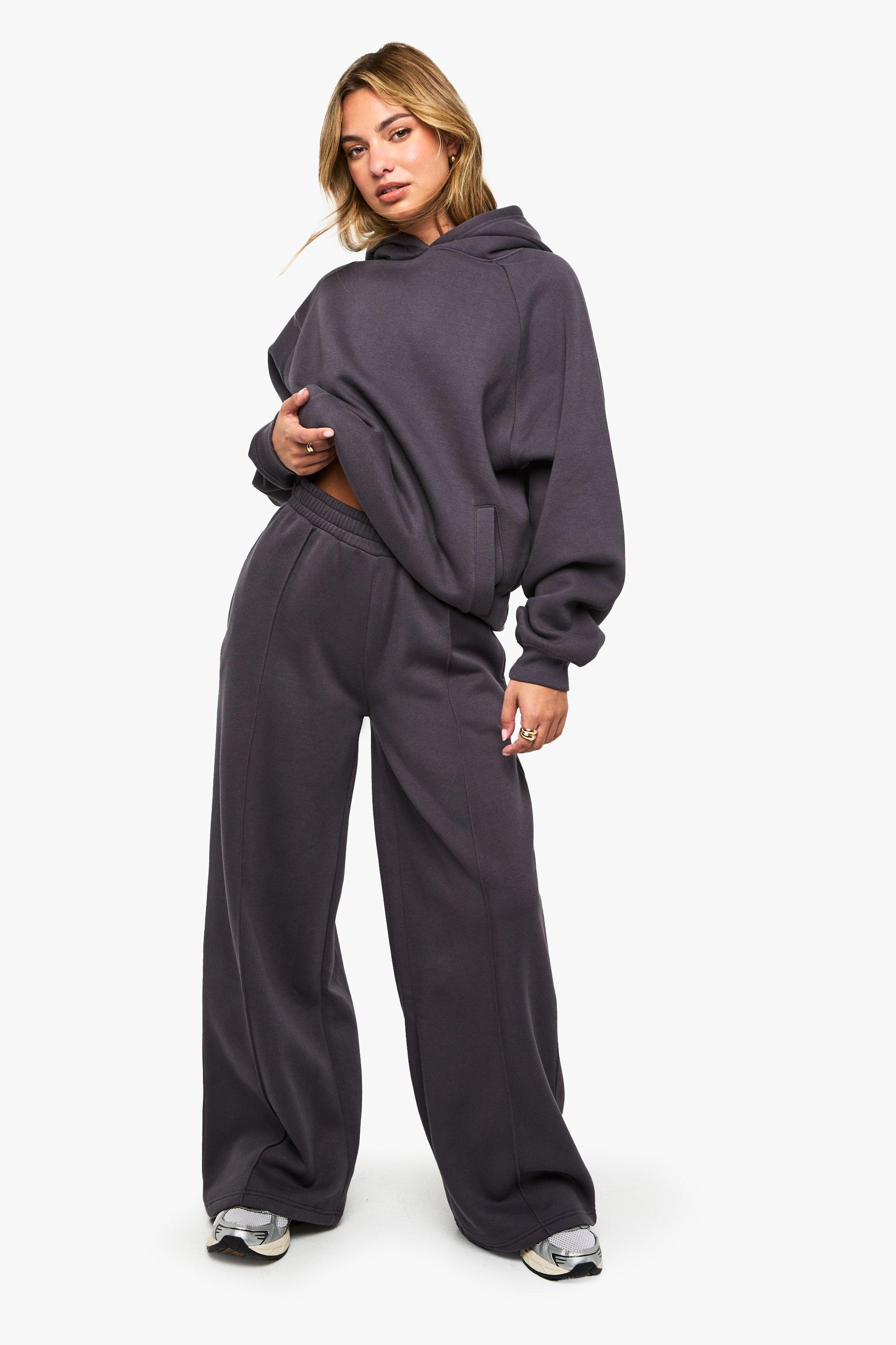 Pintuck Detail Straight Leg Jogger by BOOHOO