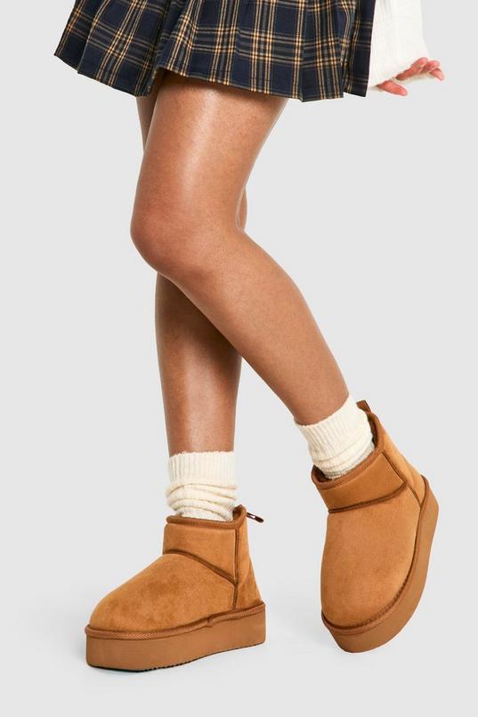 Platform Cosy Ankle Boots by BOOHOO
