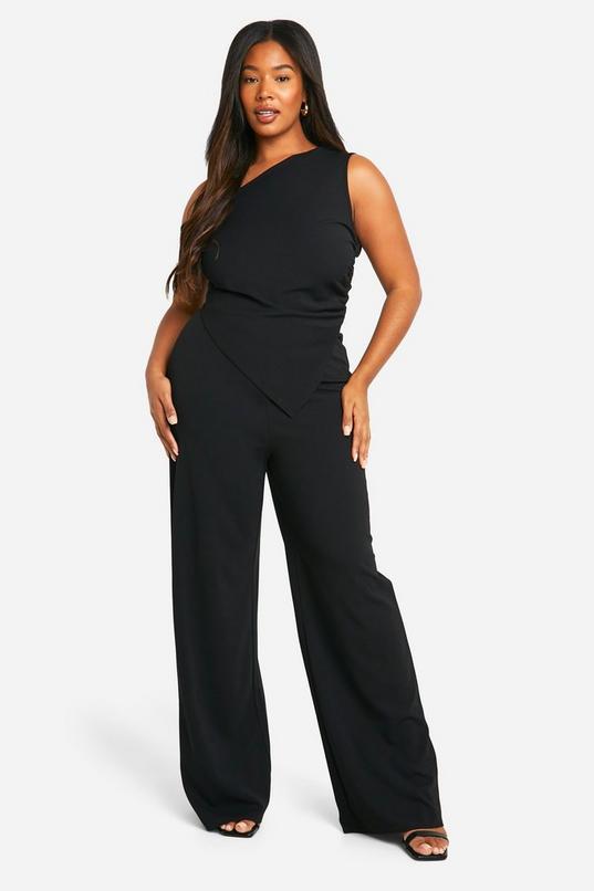 Plus Asymmetric Top & Trouser Co Ord by BOOHOO
