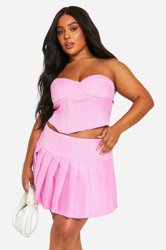 Plus Bandeau Boucle Corset Top by BOOHOO