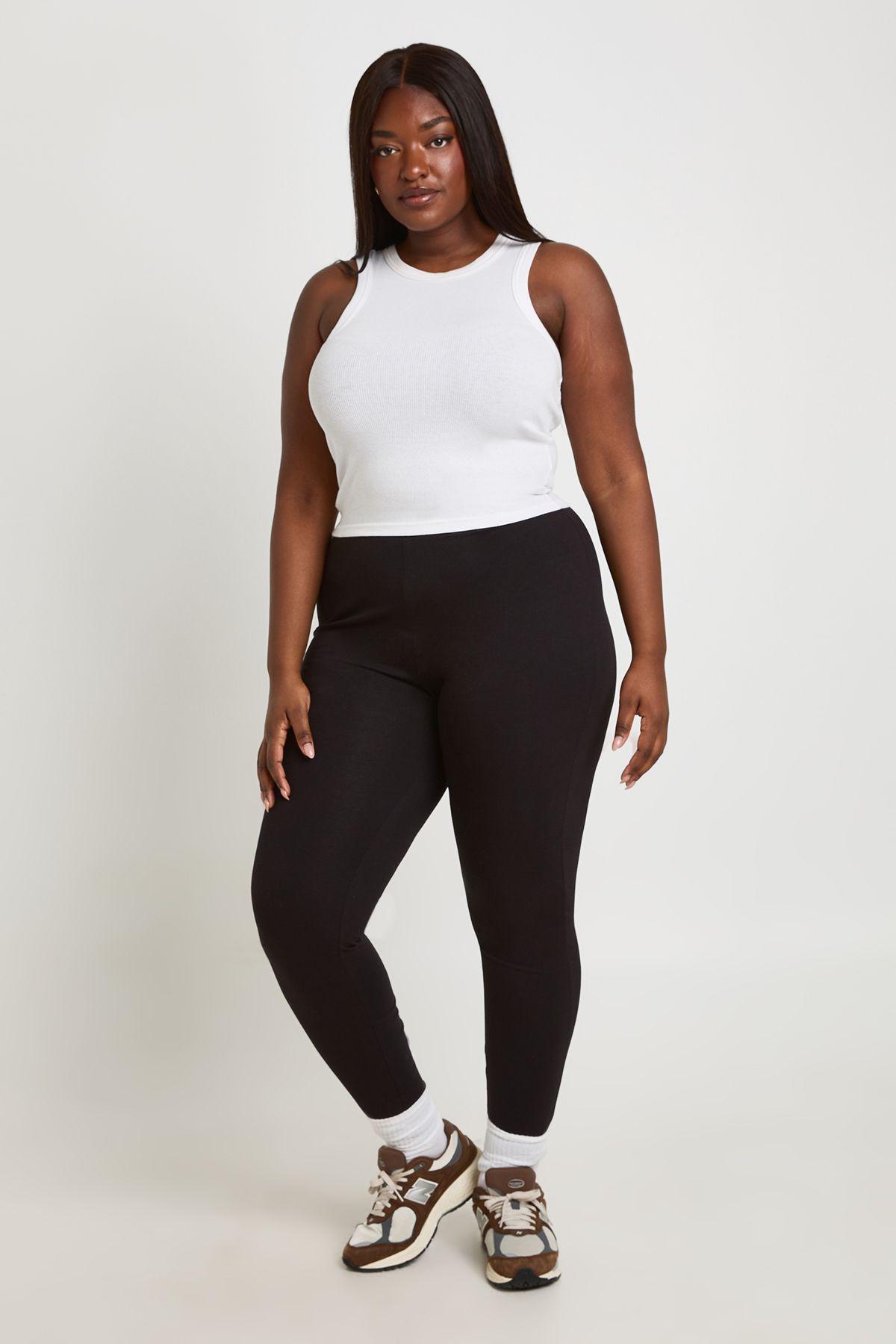 Plus Basic High Waist Legging by BOOHOO