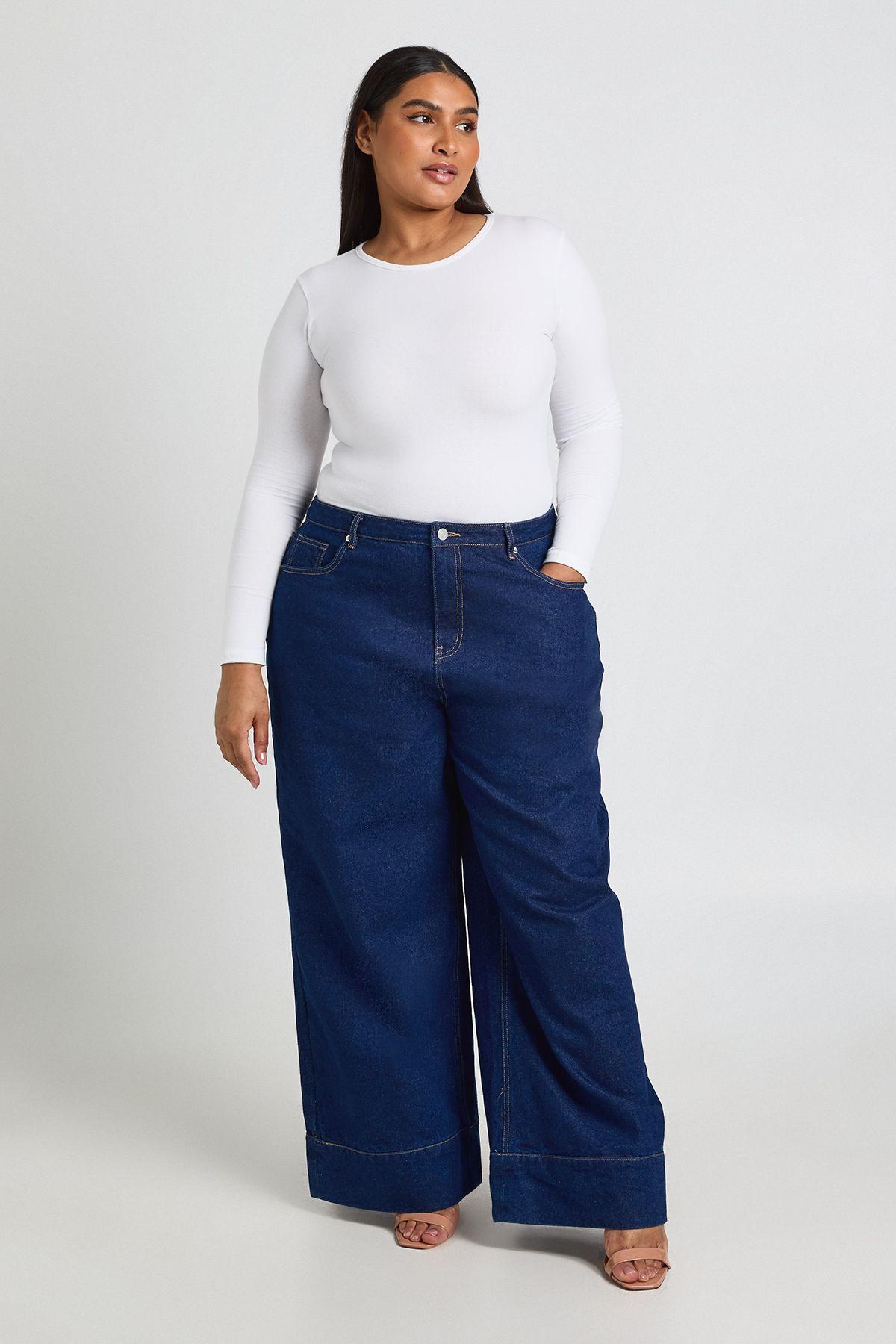Plus Basic Long Sleeve Crew Neck Bodysuit by BOOHOO