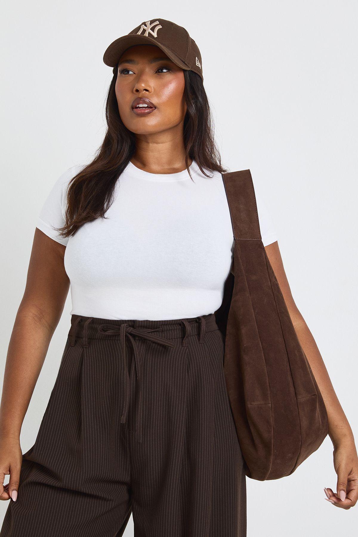 Plus Basic Short Sleeve Longline Fitted Top by BOOHOO Plus Basic Short Sleeve Longline Fitted Top by BOOHOO