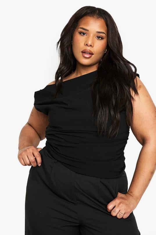 Plus Bengaline Asymmetric Top by BOOHOO
