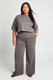Plus Boxy T-Shirt And Jogger Set by BOOHOO Plus Boxy T-Shirt And Jogger Set by BOOHOO