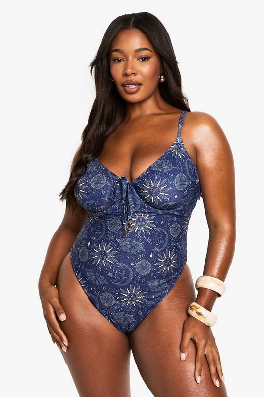 Plus Celestial Underwire Swimsuit by BOOHOO