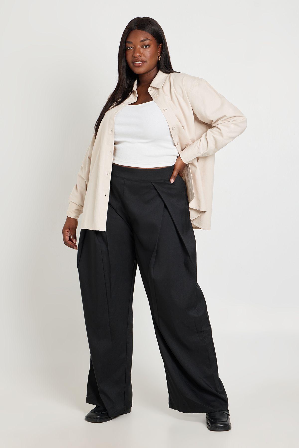 Plus Chambray Oversized Shirt by BOOHOO