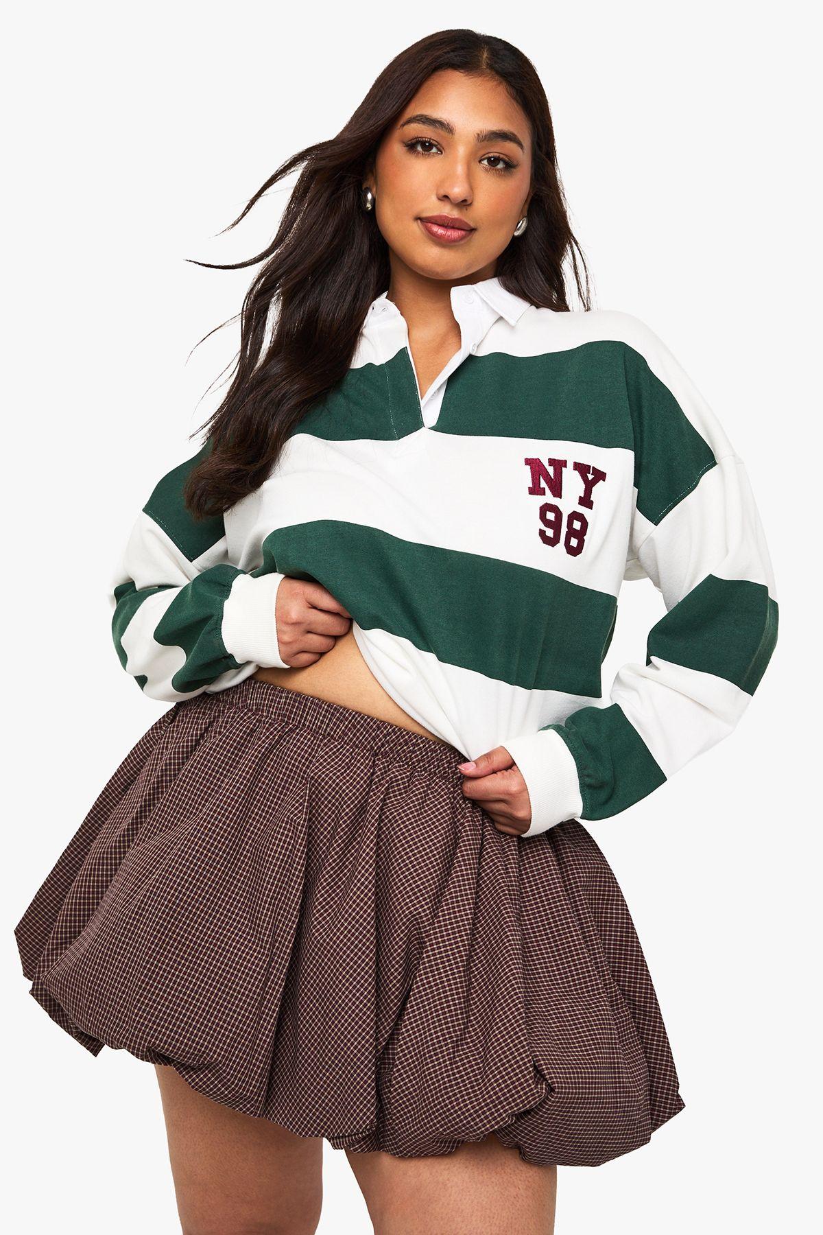 Plus Check Puff Ball Skirt by BOOHOO Plus Check Puff Ball Skirt by BOOHOO