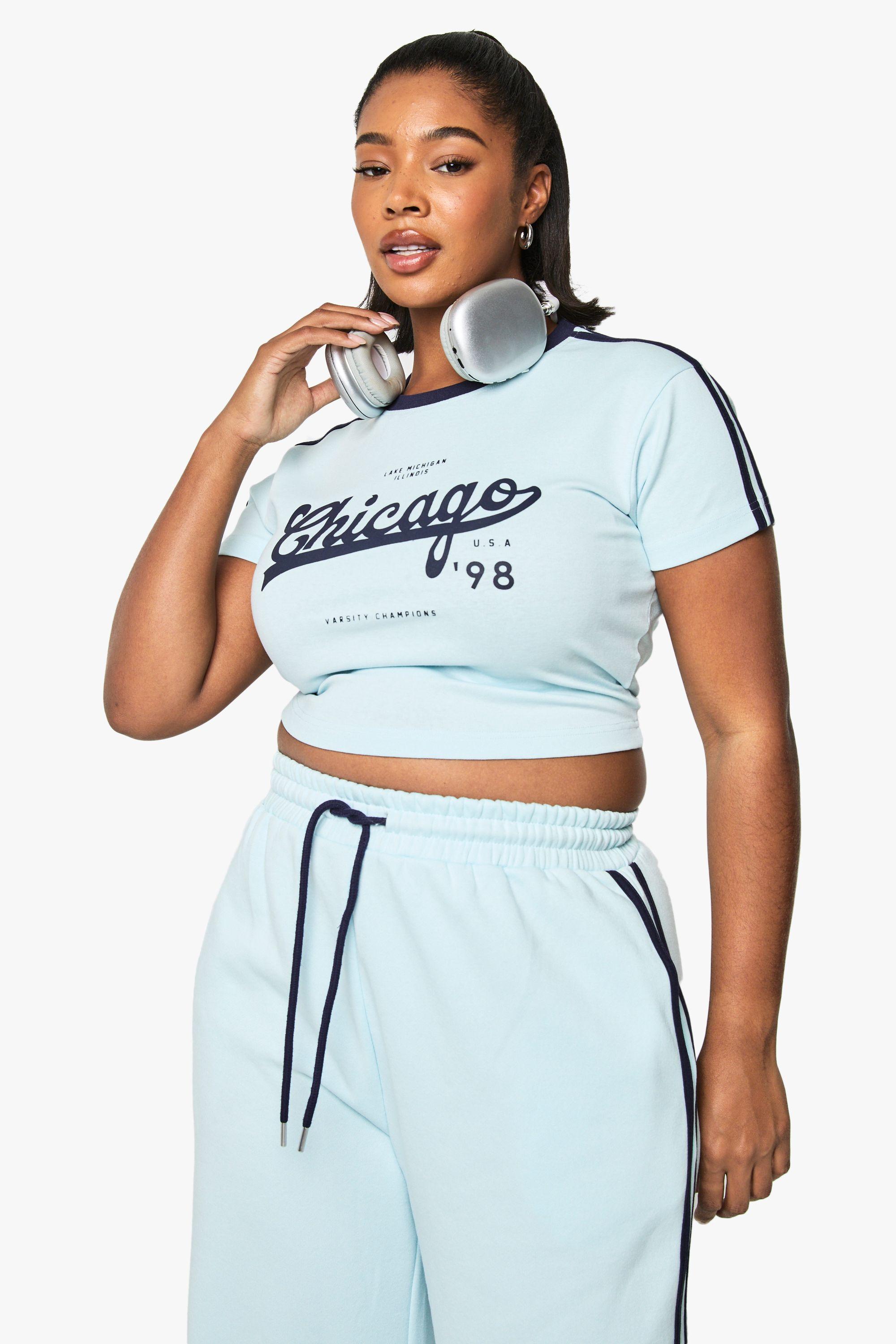 Plus Chicago Fitted Top by BOOHOO