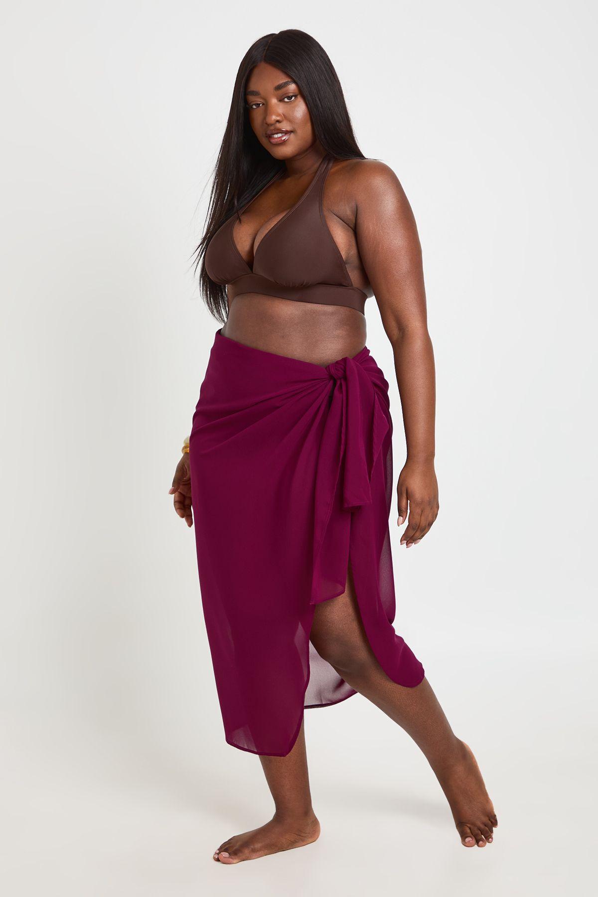 Plus Chiffon Maxi Sarong by BOOHOO