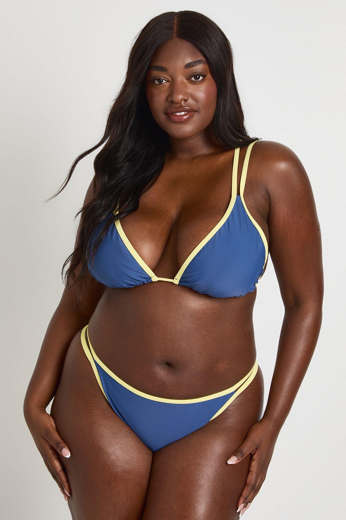 Plus Contrast Bikini Top by BOOHOO