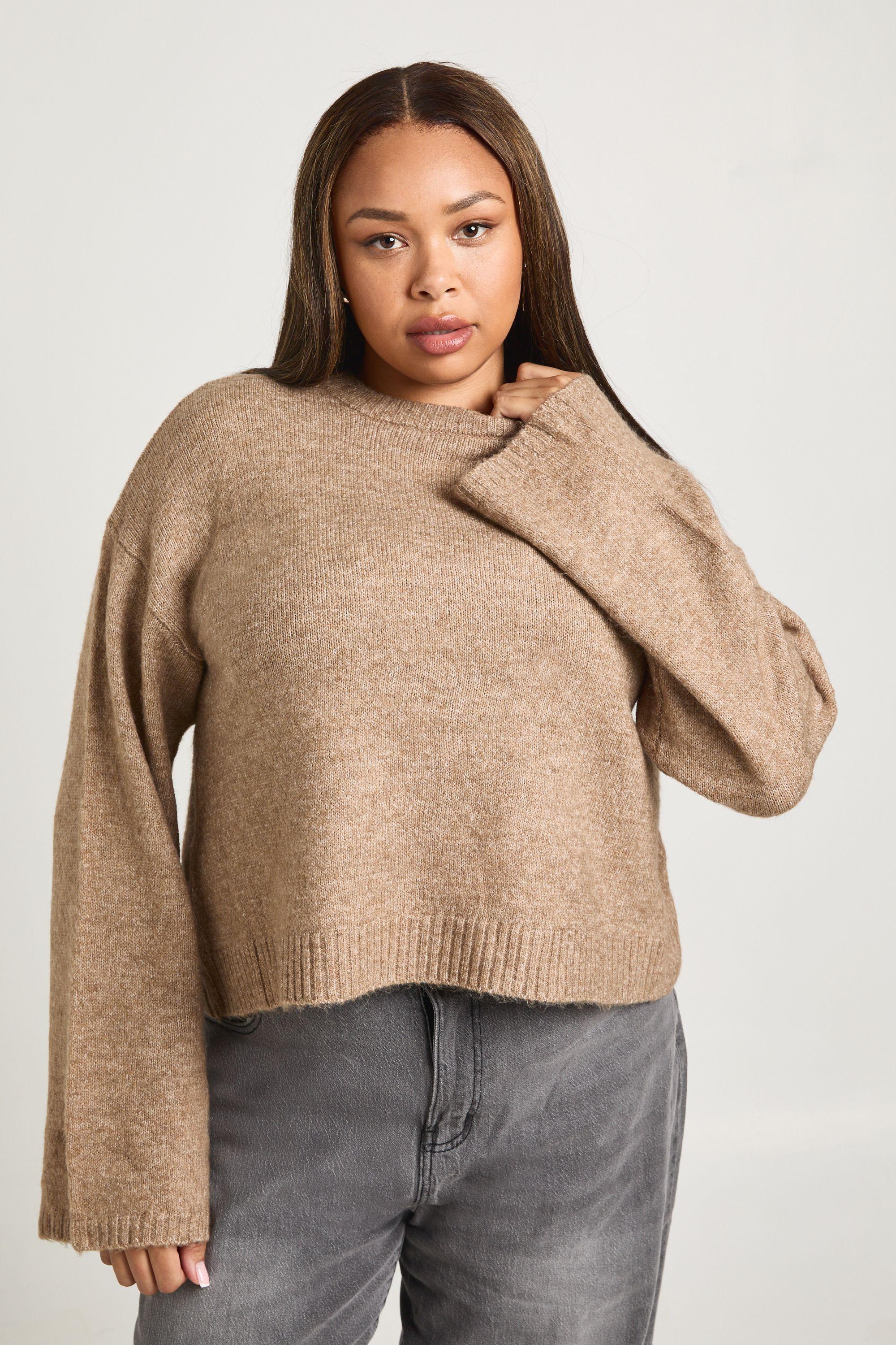 Plus Crew Neck Jumper by BOOHOO