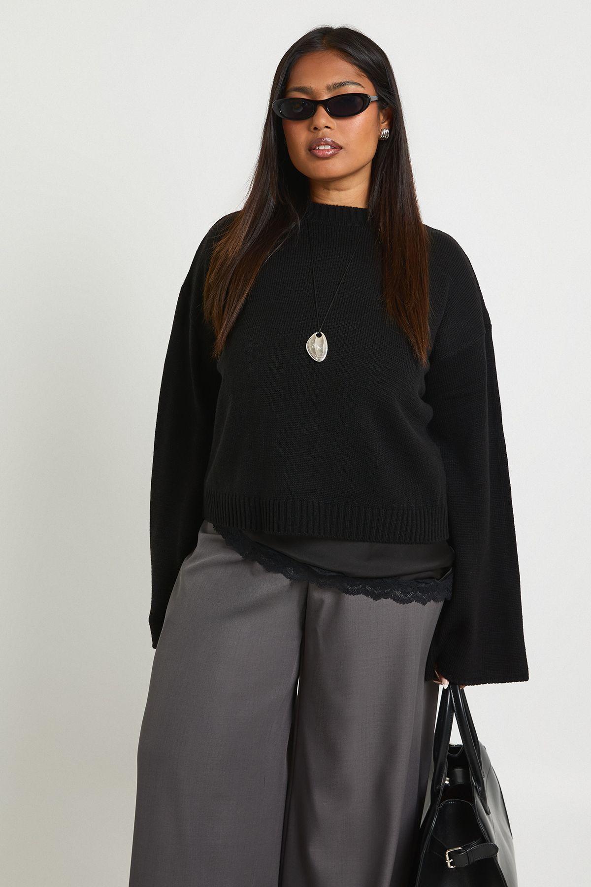 Plus Crew Neck Knit Jumper by BOOHOO
