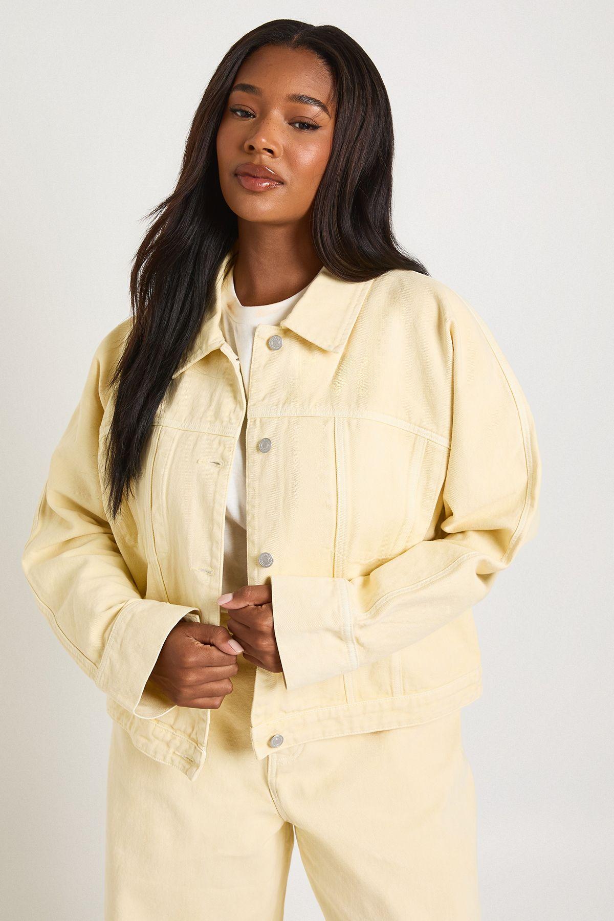 Plus Denim Shacket by BOOHOO