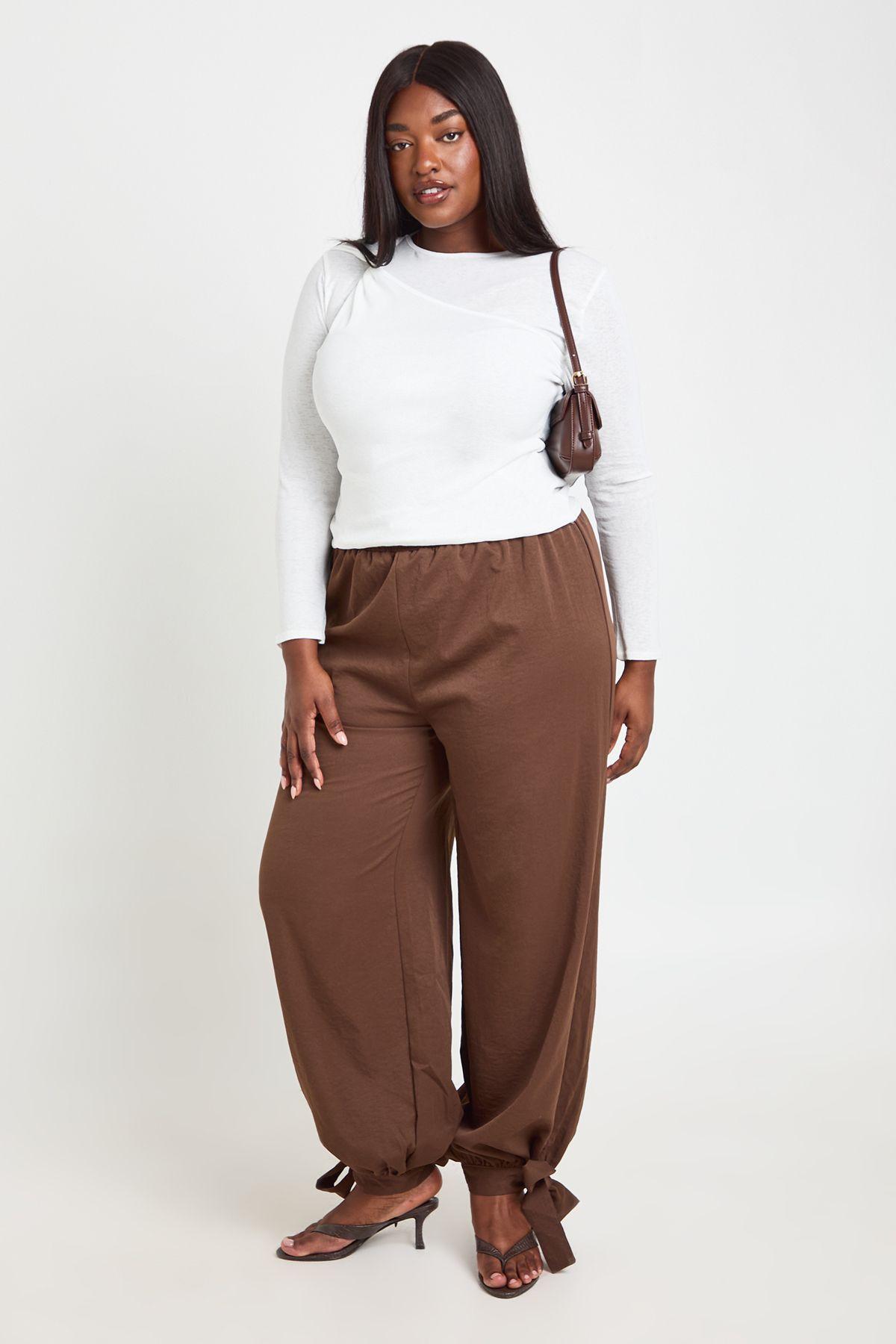 Plus Double Layer Twist Long Sleeve Top by BOOHOO