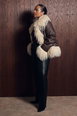 Plus Faux Leather Faux Fur Trim Jacket by BOOHOO Plus Faux Leather Faux Fur Trim Jacket by BOOHOO