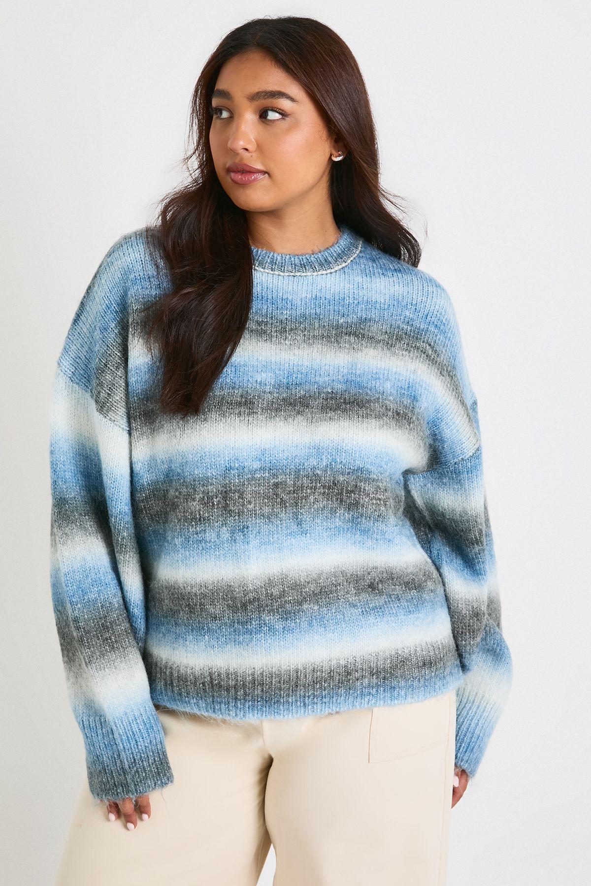 Plus Knit Crew Neck Jumper by BOOHOO Plus Knit Crew Neck Jumper by BOOHOO