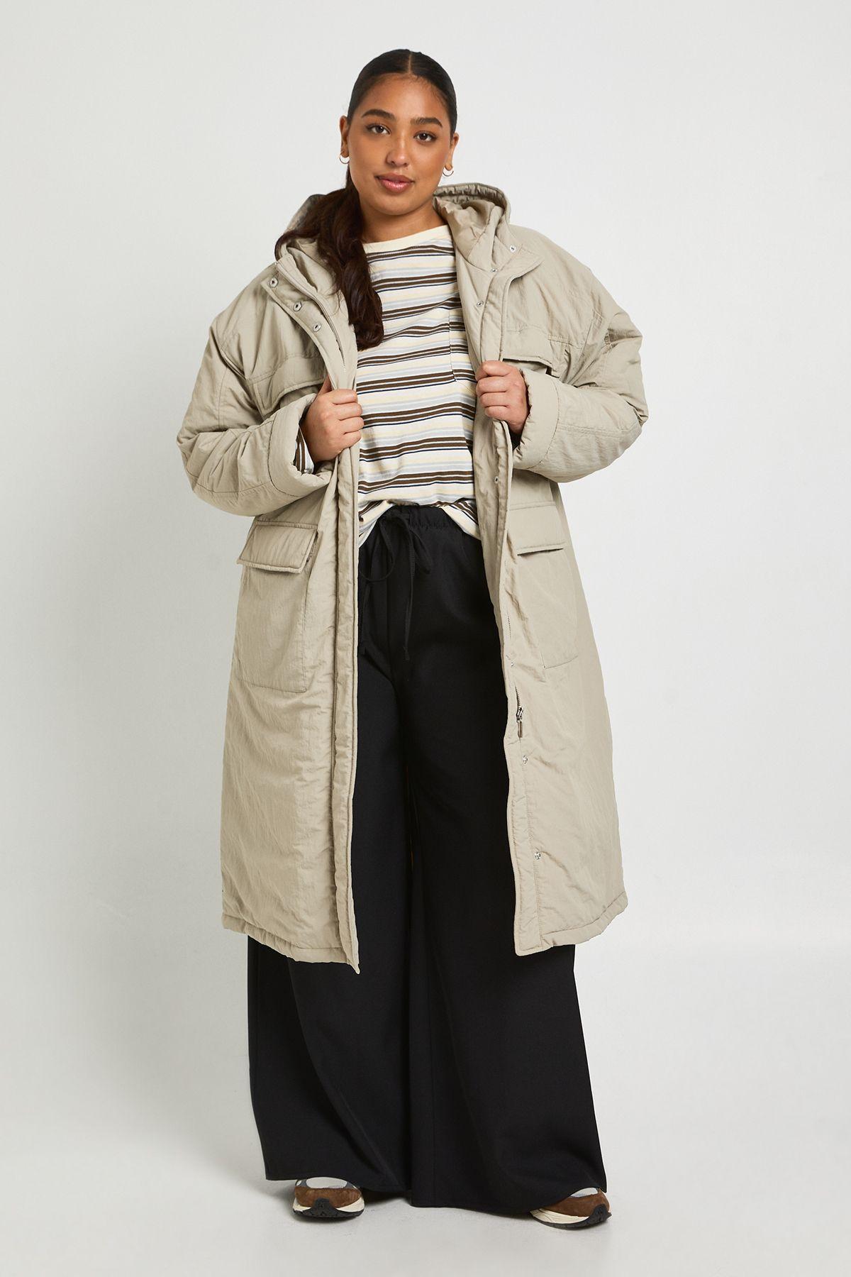 Plus Long Line Parka Jacket by BOOHOO