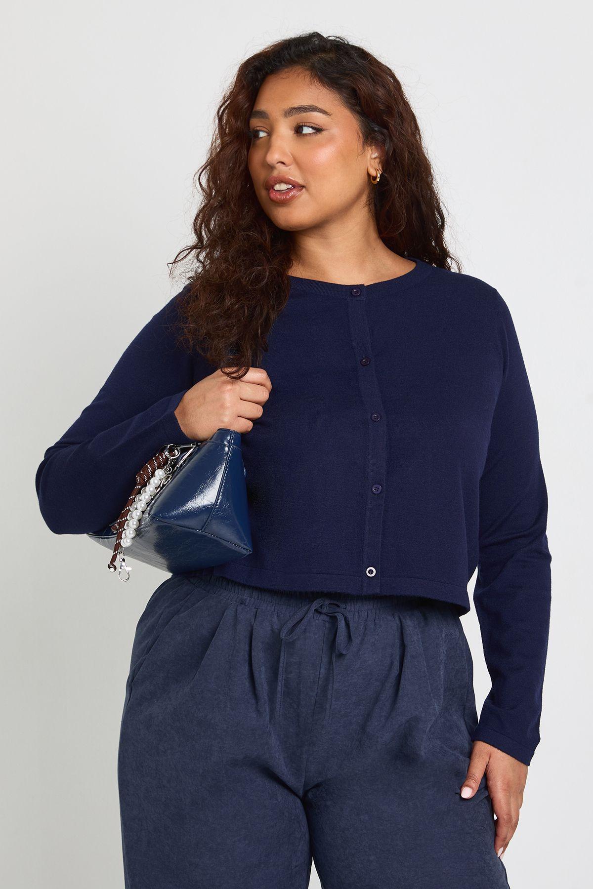 Plus Long Sleeve Knit Rib Top by BOOHOO