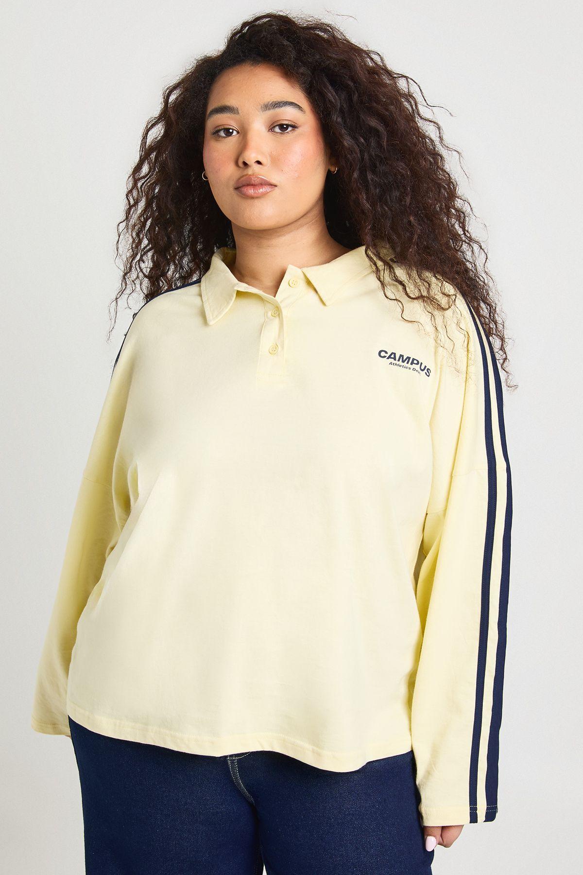 Plus Long Sleeve Sweatshirt by BOOHOO