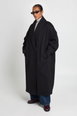 Plus Longline Collared Wool Look Coat by BOOHOO Plus Longline Collared Wool Look Coat by BOOHOO