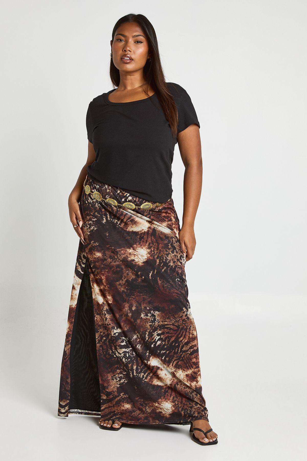 Plus Mesh Maxi Skirt by BOOHOO