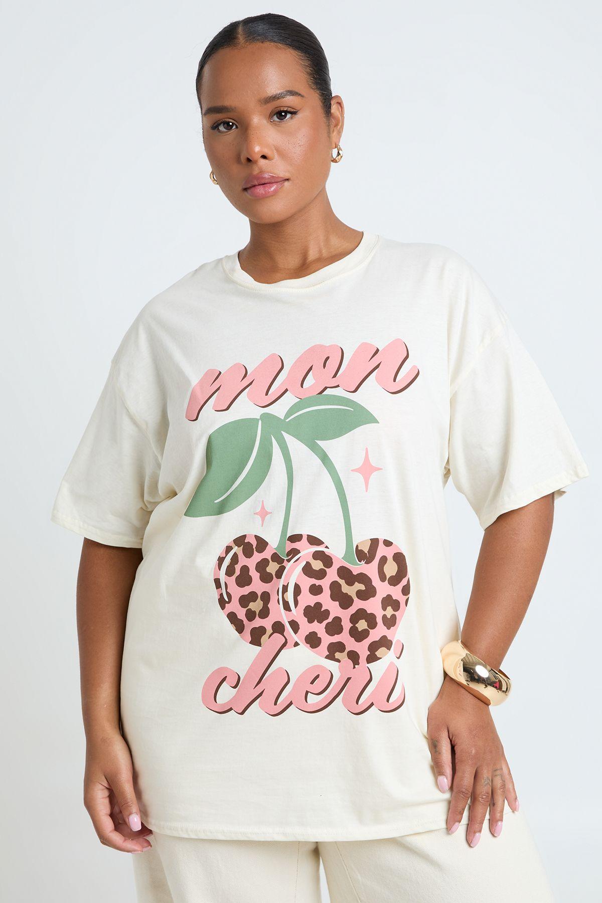 Plus Mon Cheri Oversized T-Shirt by BOOHOO