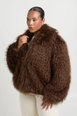 Plus Mongolian Faux Fur Jacket by BOOHOO