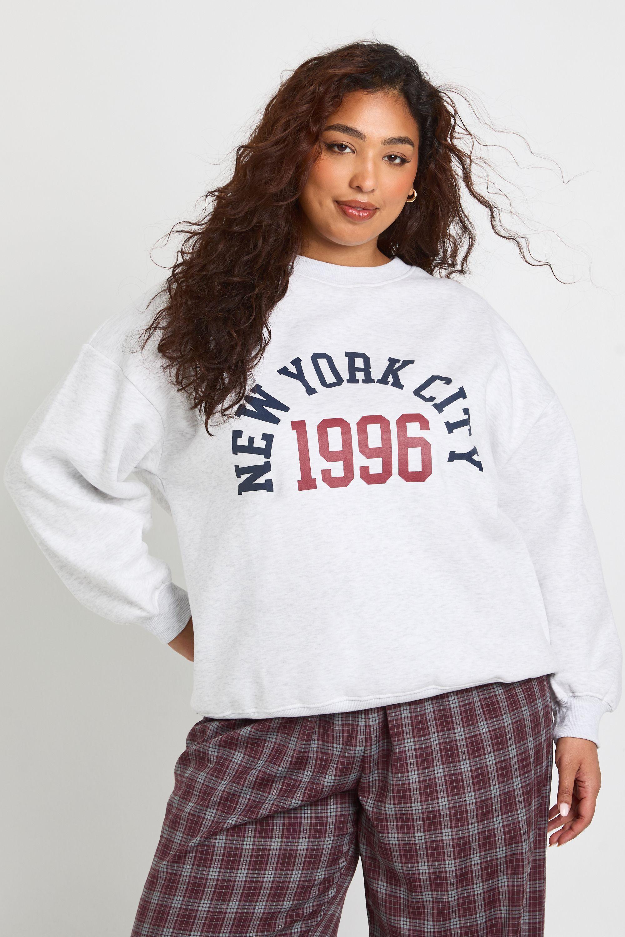 Plus New York City Oversized Sweatshirt by BOOHOO