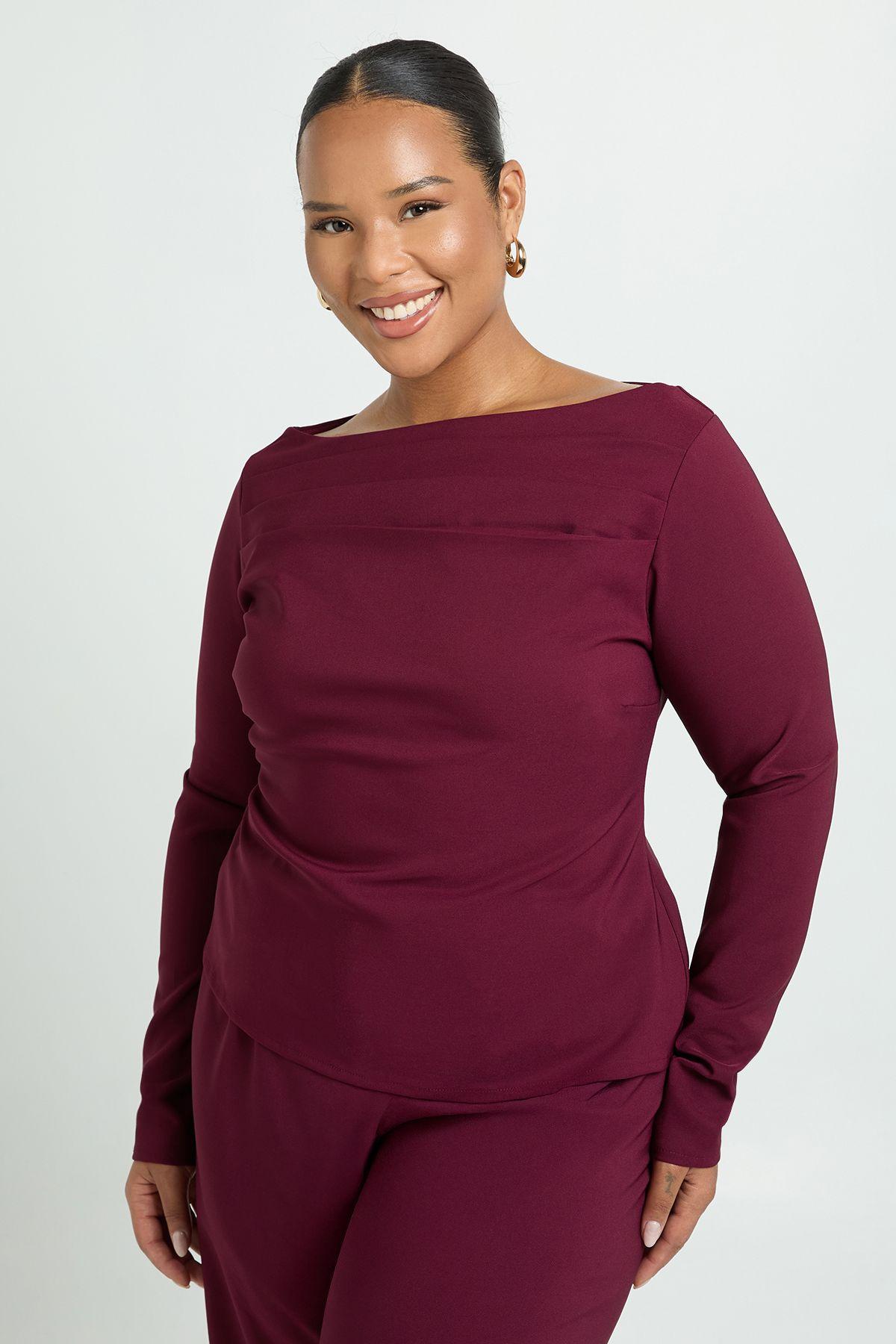 Plus Pleated Front Woven Top by BOOHOO