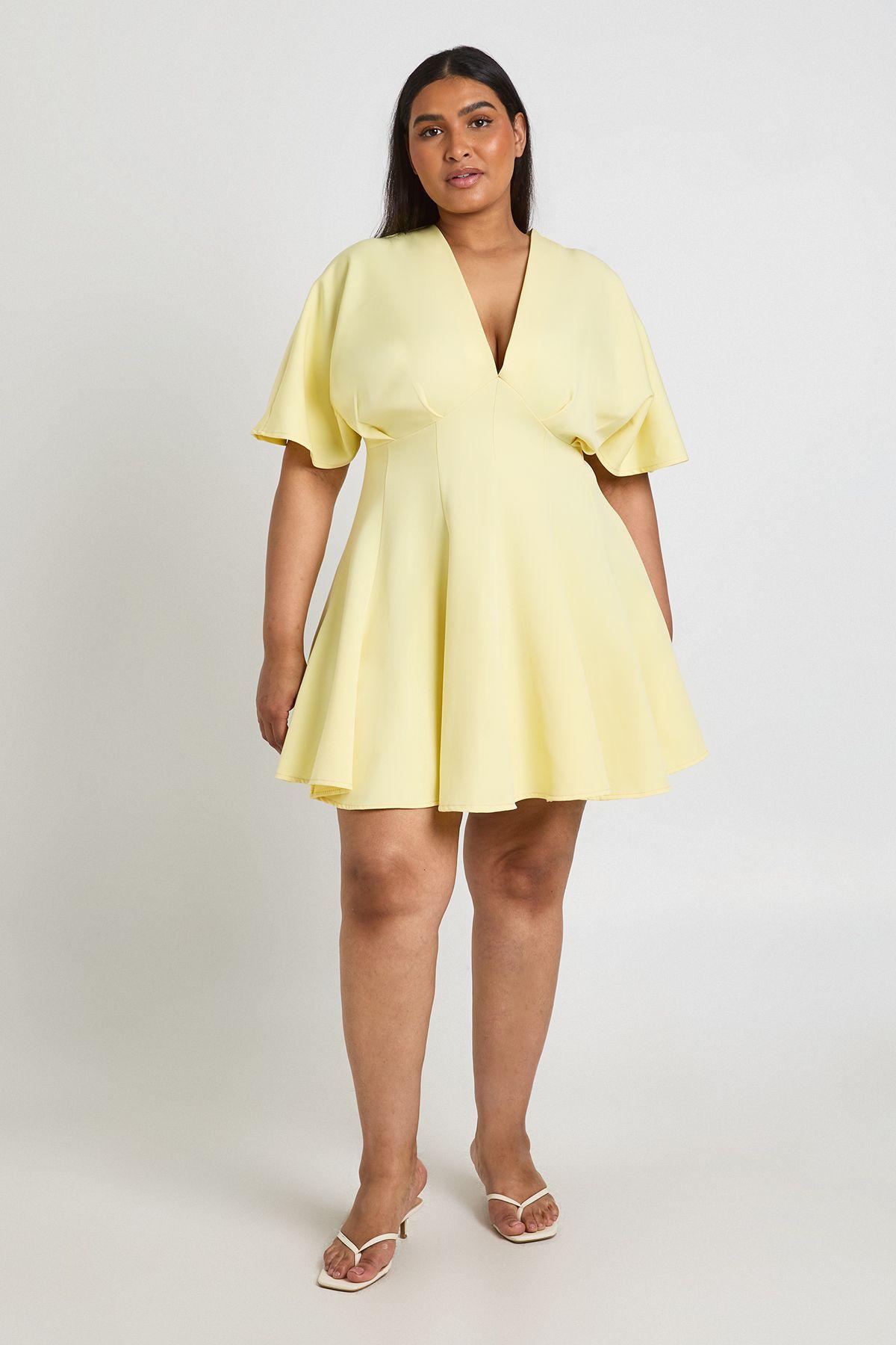 Plus Pleated Skirt Skater Dress by BOOHOO