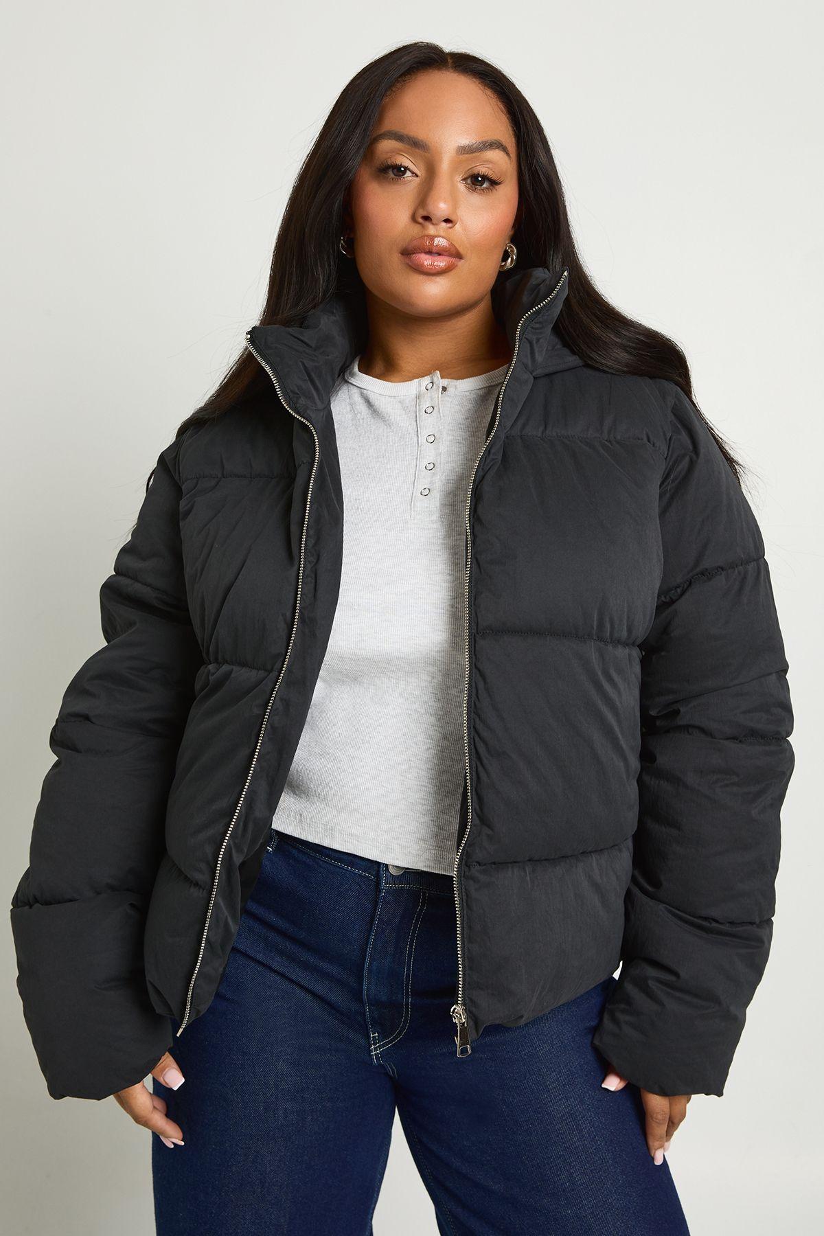 Plus Quilted Puffer Jacket by BOOHOO