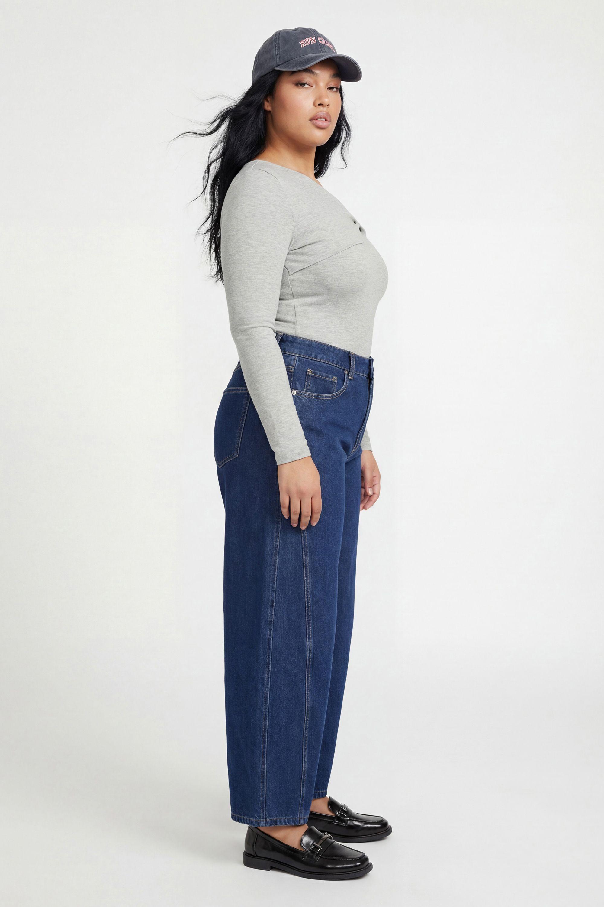 Plus Ribbed Twist Asymmetric Bodysuit by BOOHOO