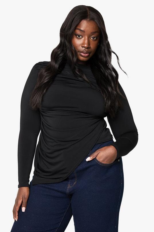 Plus Ruched Pointed Hem by BOOHOO