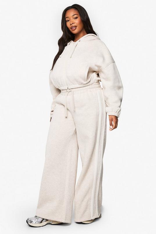 Plus Side Stripe Elasticated Waist Joggers by BOOHOO