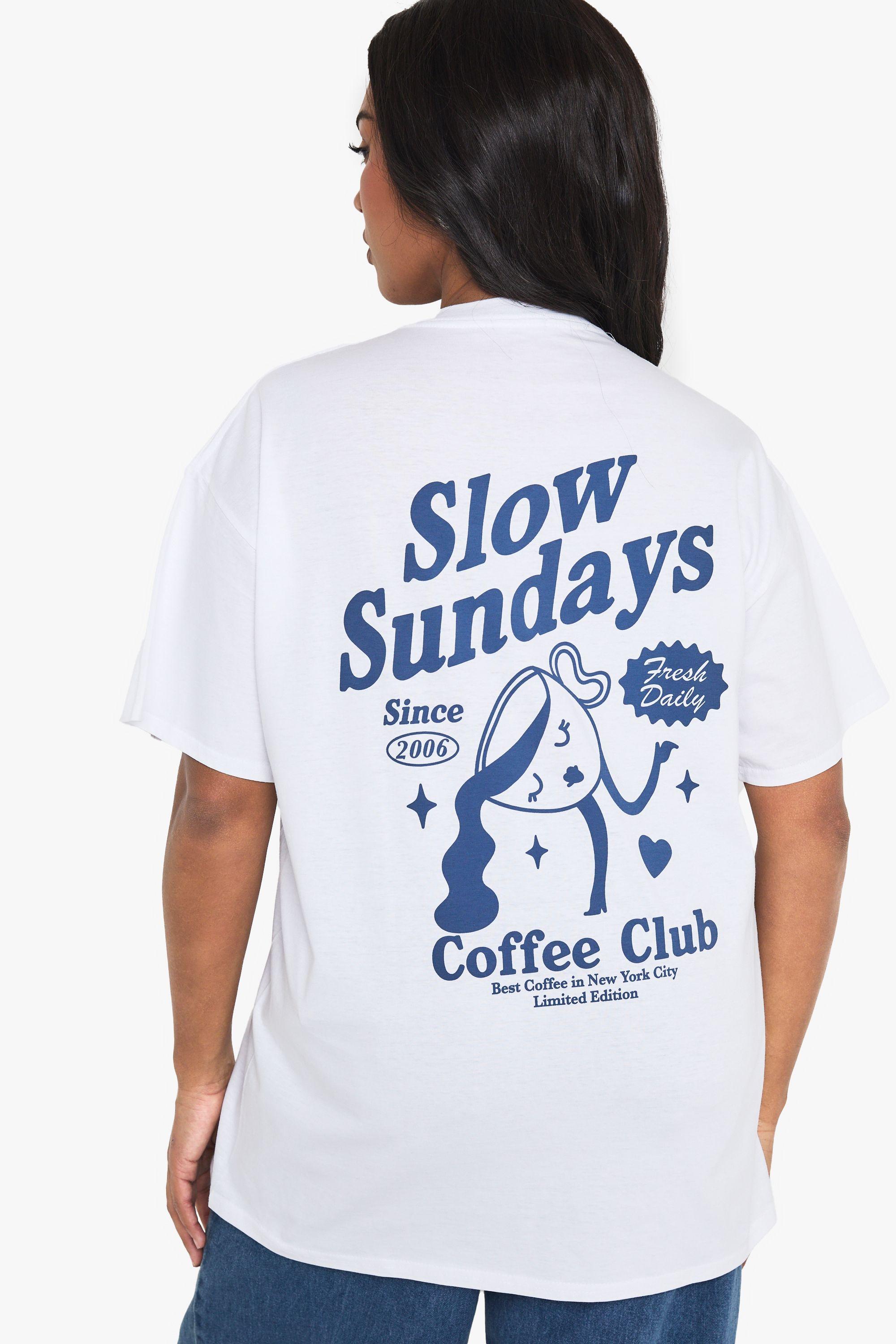 Plus Slow Sundays Oversized T-Shirt by BOOHOO