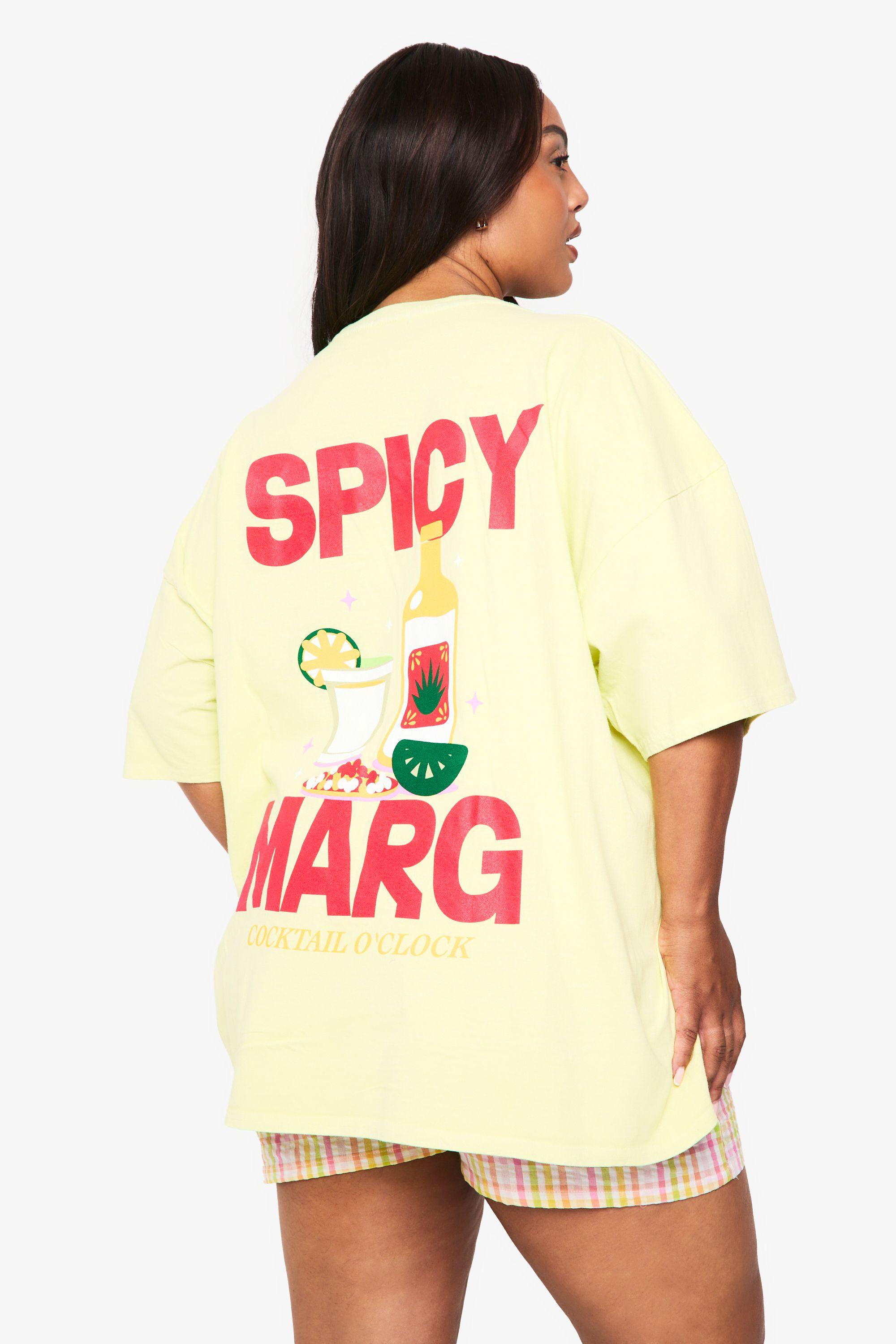 Plus Spicy Marg Oversized T-Shirt by BOOHOO