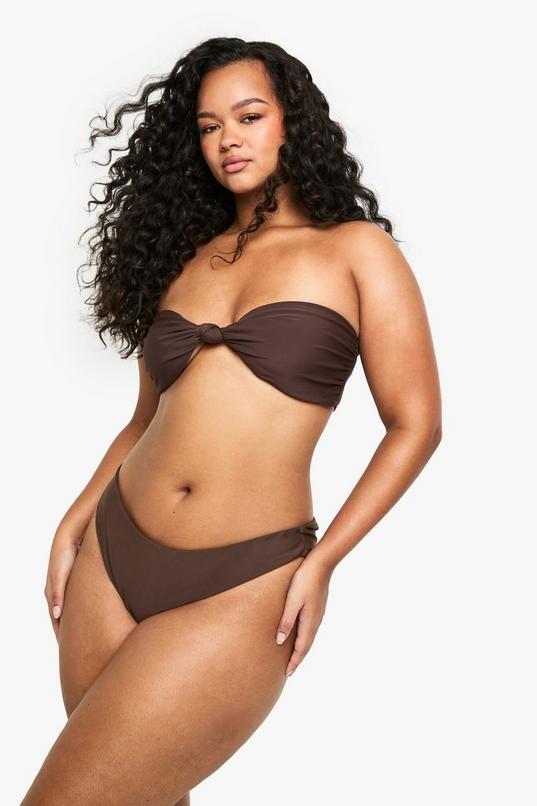 Plus Swimwear Essentials Bandeau Bikini Top by BOOHOO