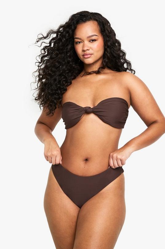 Plus Swimwear Essentials High Waist Brief by BOOHOO