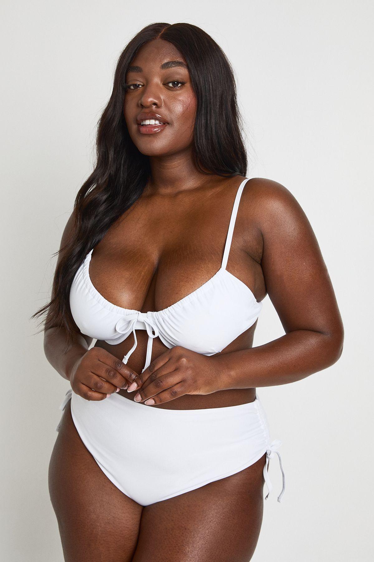 Plus Swimwear Essentials Tummy Control High Waist Brief by BOOHOO