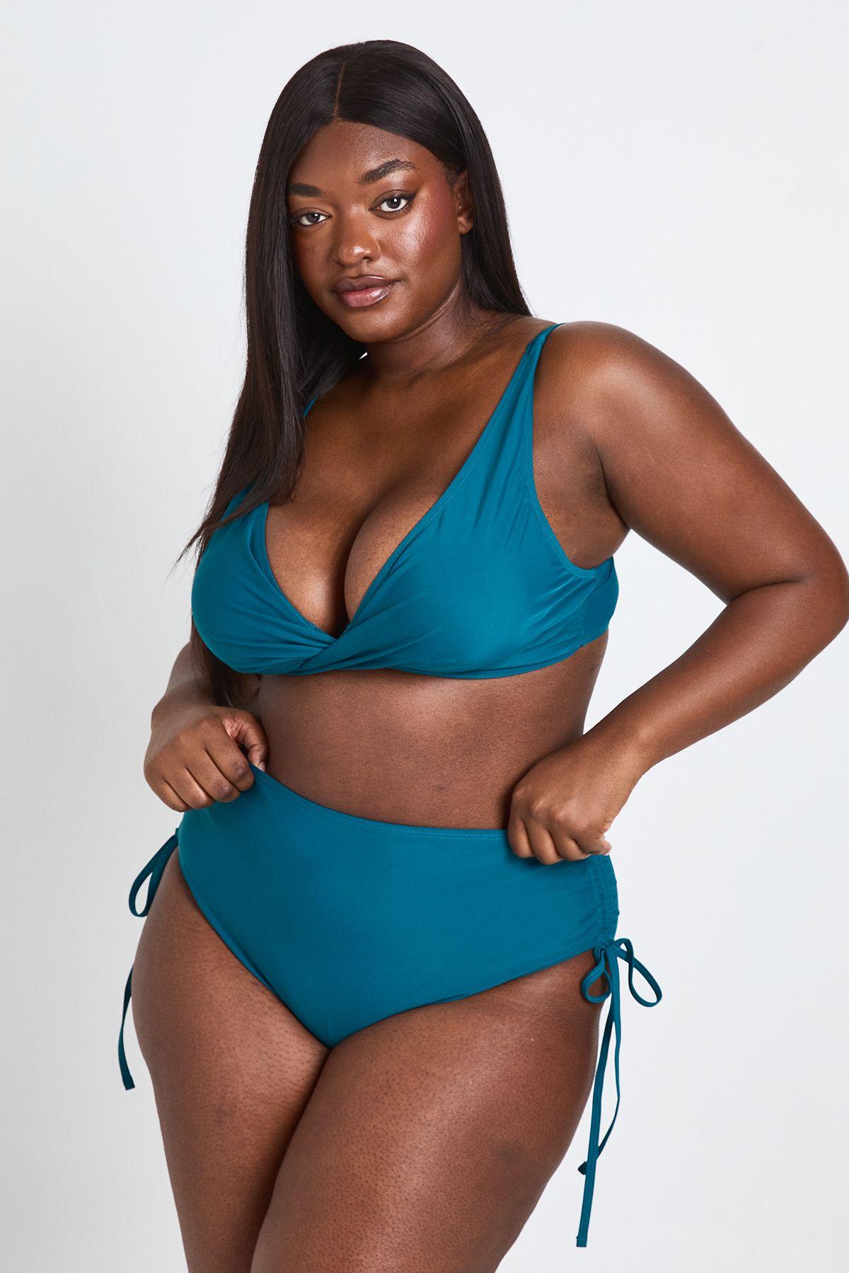 Plus Swimwear Essentials Tummy Control High Waist Brief by BOOHOO