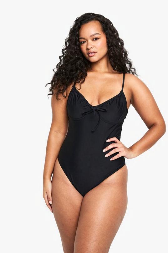 Plus Swimwear Essentials Underwired Swimsuit by BOOHOO