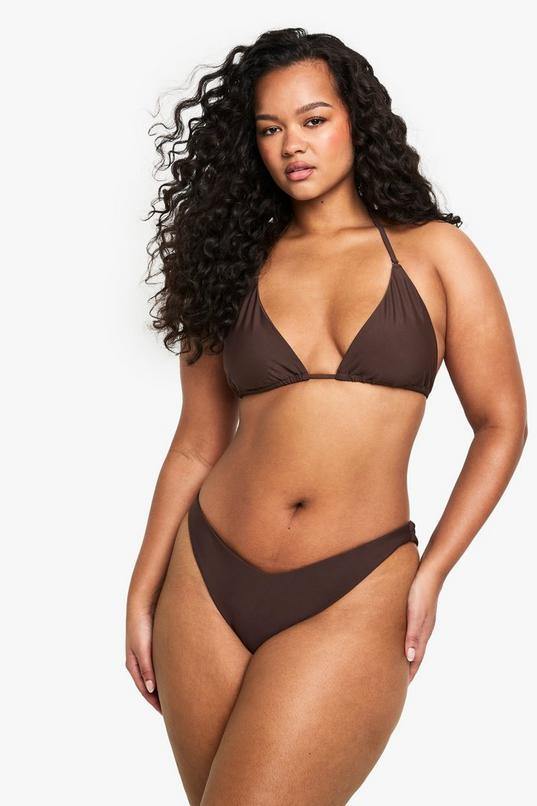 Plus Swimwear Essentials V Front Brief by BOOHOO