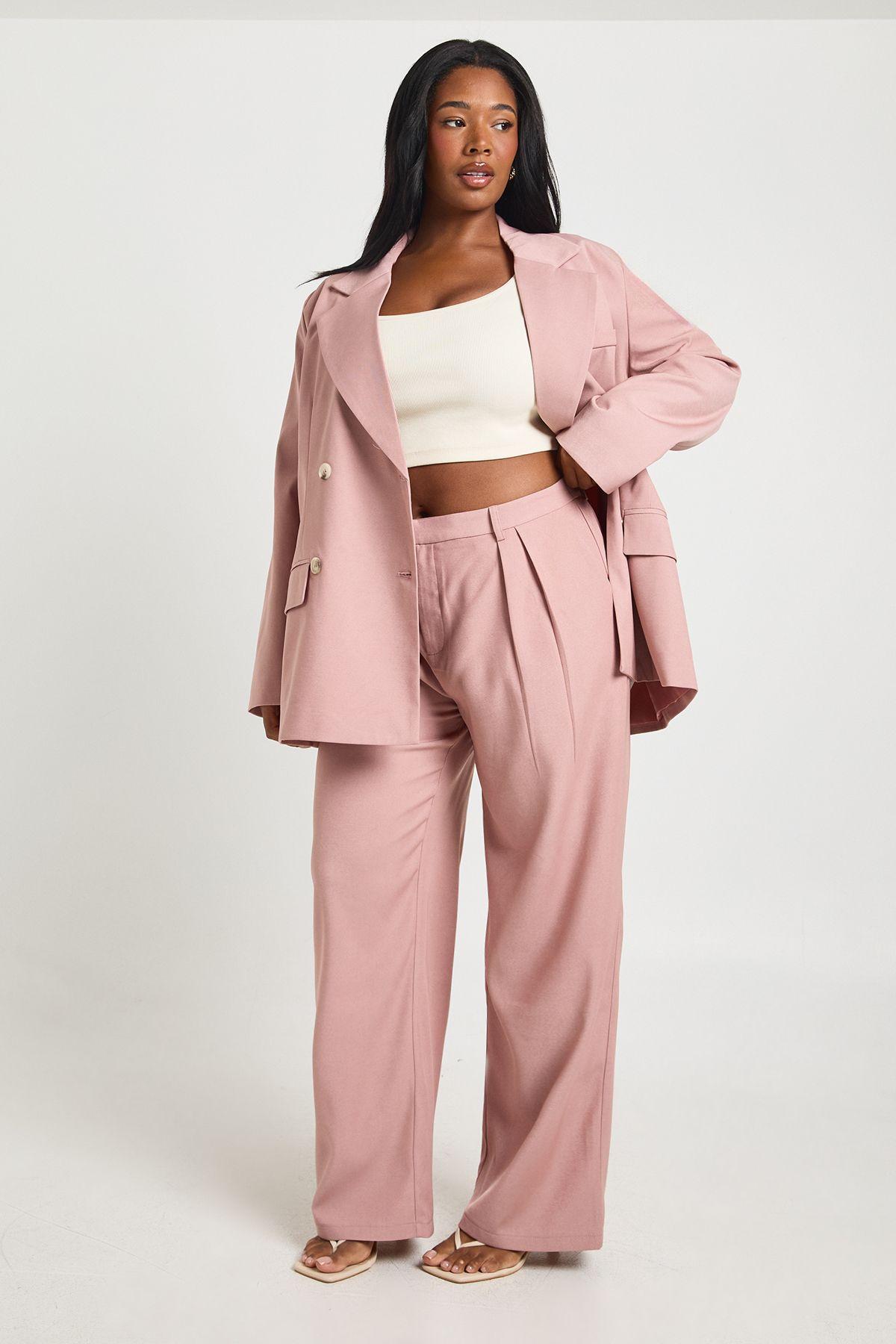 Plus Tailored Wide Leg Trouser by BOOHOO