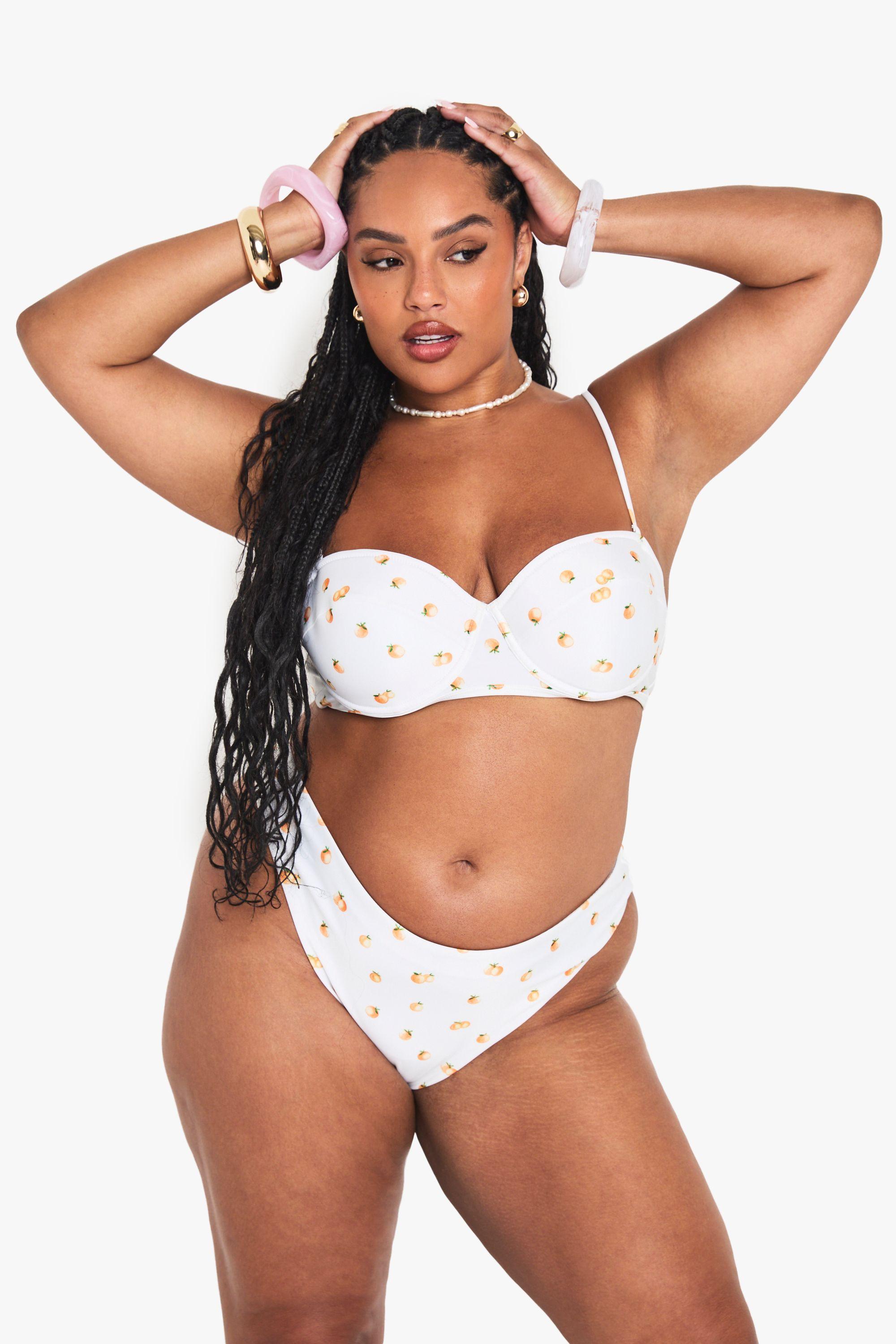 Plus Tangerine High Waist Brief by BOOHOO